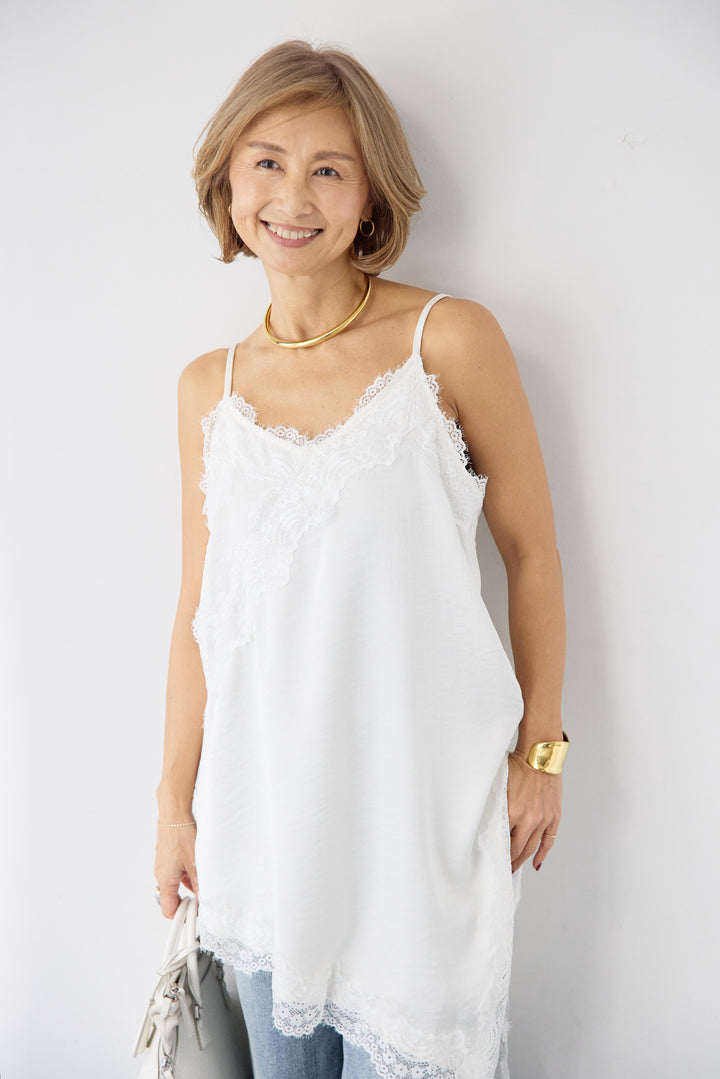 アシメレースキャミソール