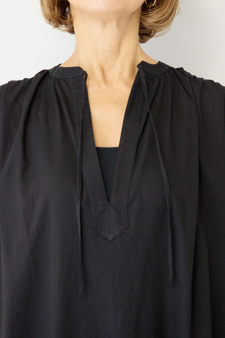 裾レースロング丈チュニック