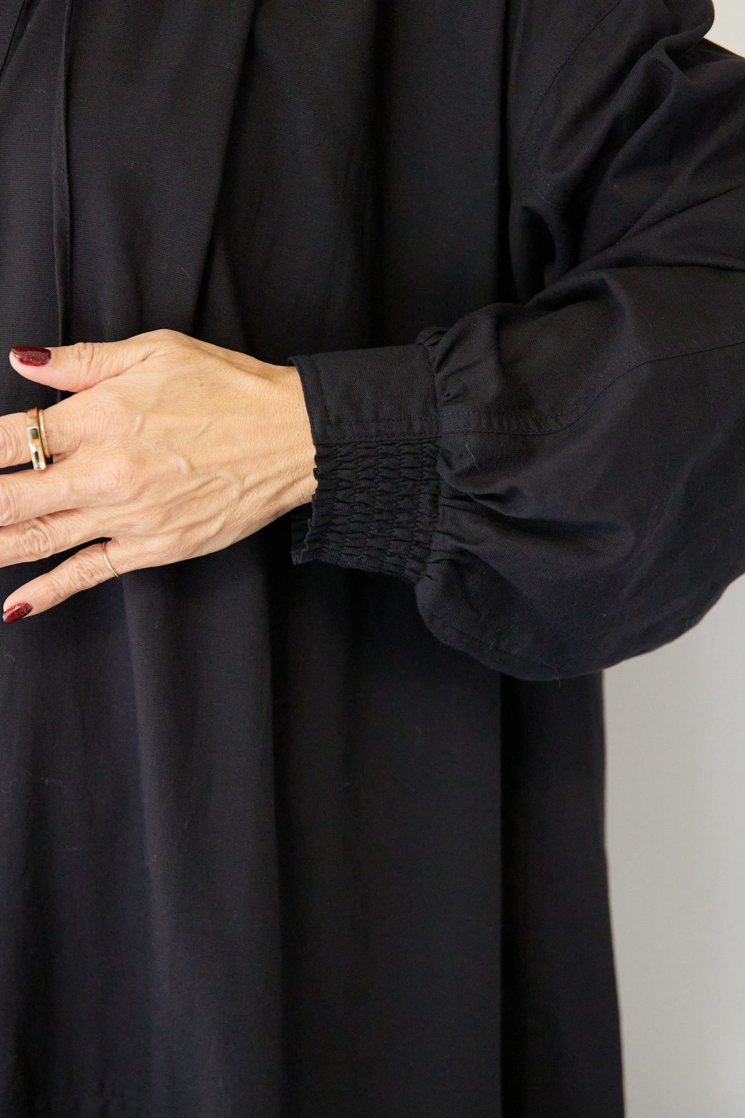 裾レースロング丈チュニック