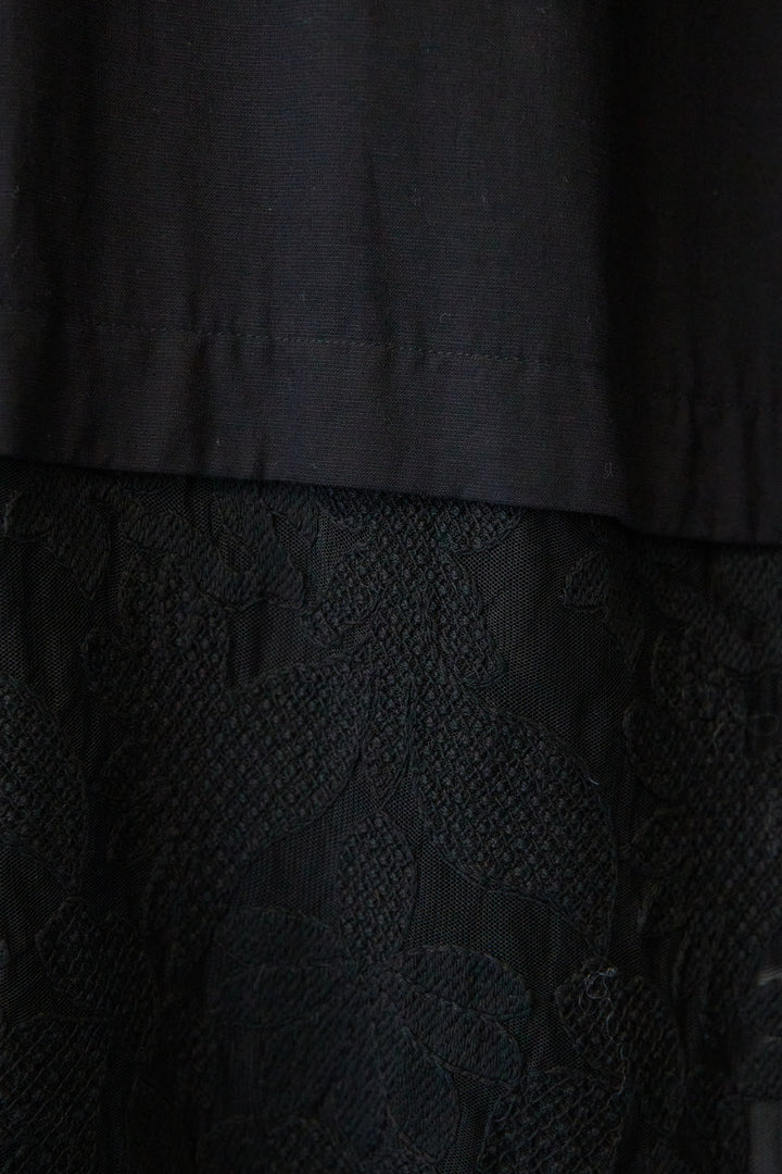 裾レースロング丈チュニック