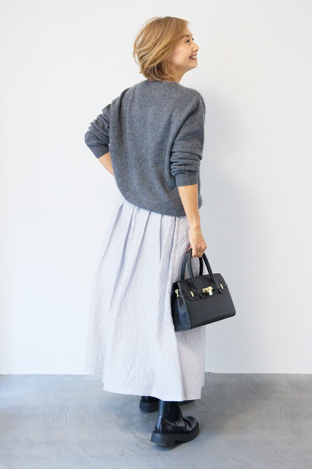 ジャガードタックフレアスカート