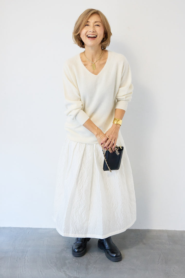 ジャガードタックフレアスカート