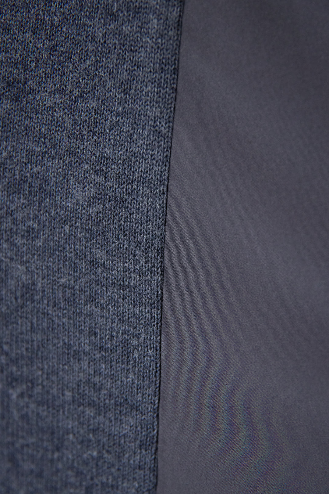 バイカラーリブスリーブ 異素材ドッキングワンピース