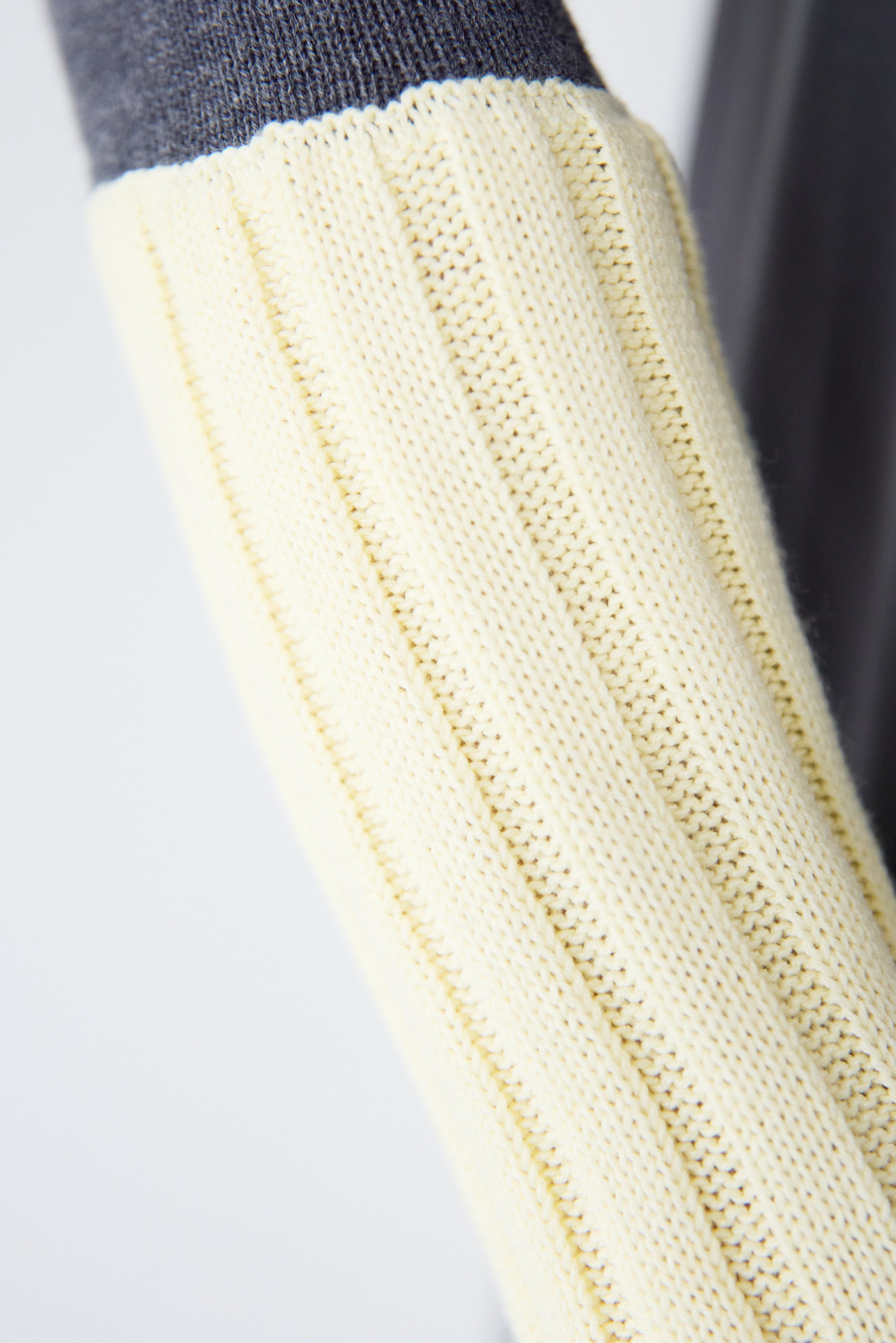 バイカラーリブスリーブ 異素材ドッキングワンピース – plusotoha