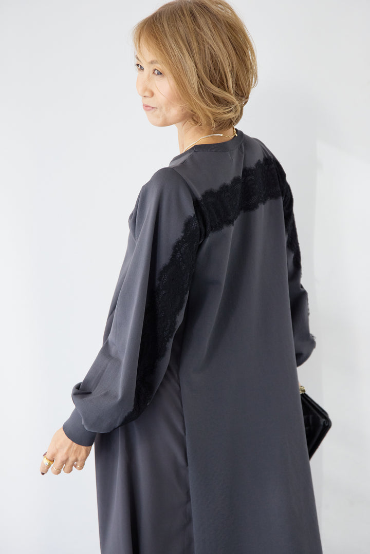 バックレース・ロングワンピース