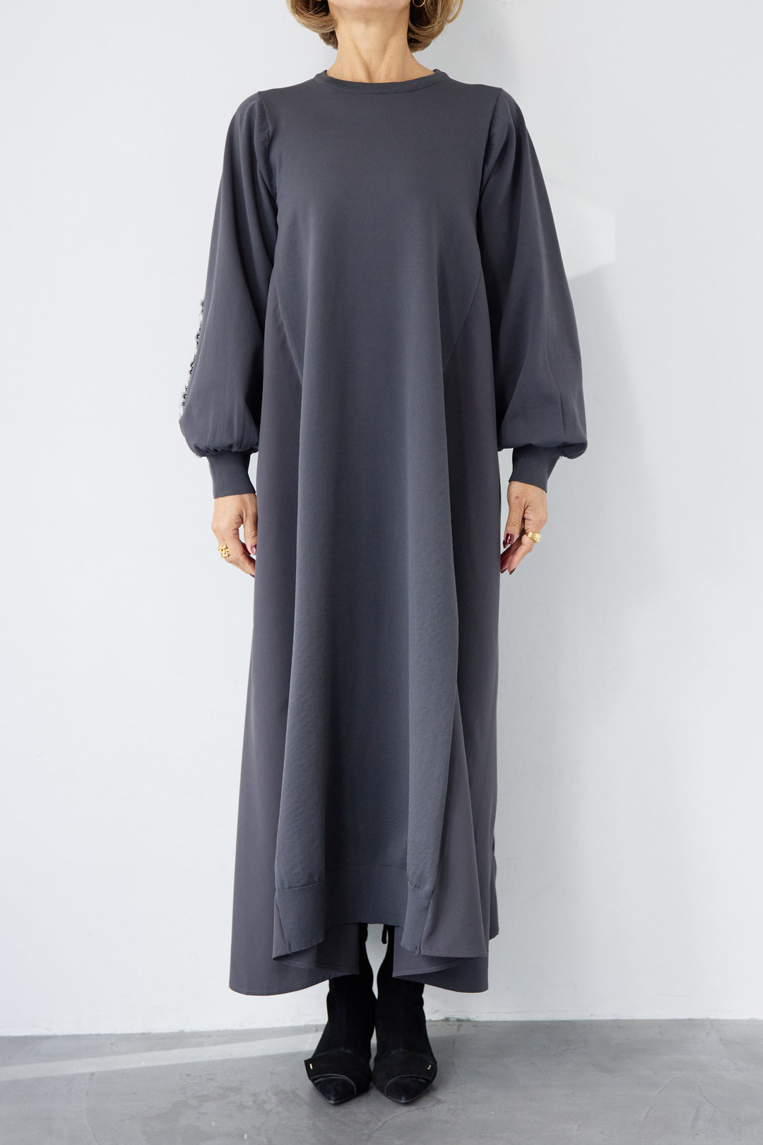 バックレース・ロングワンピース