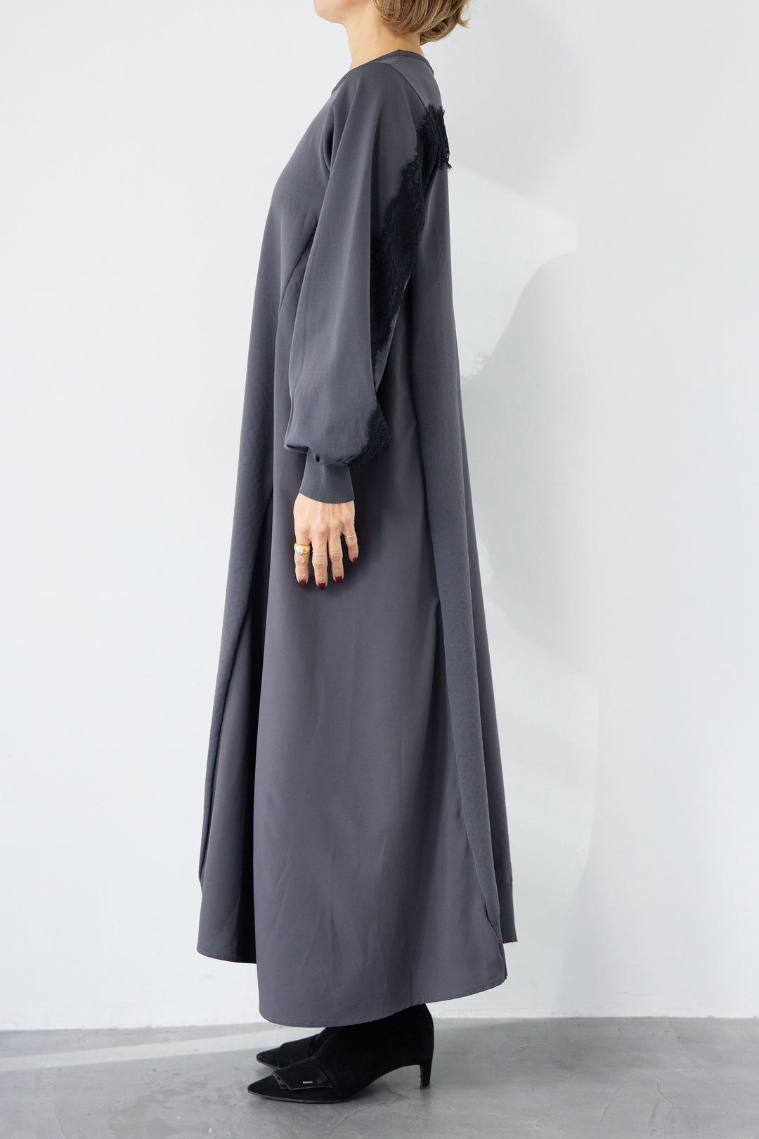 バックレース・ロングワンピース