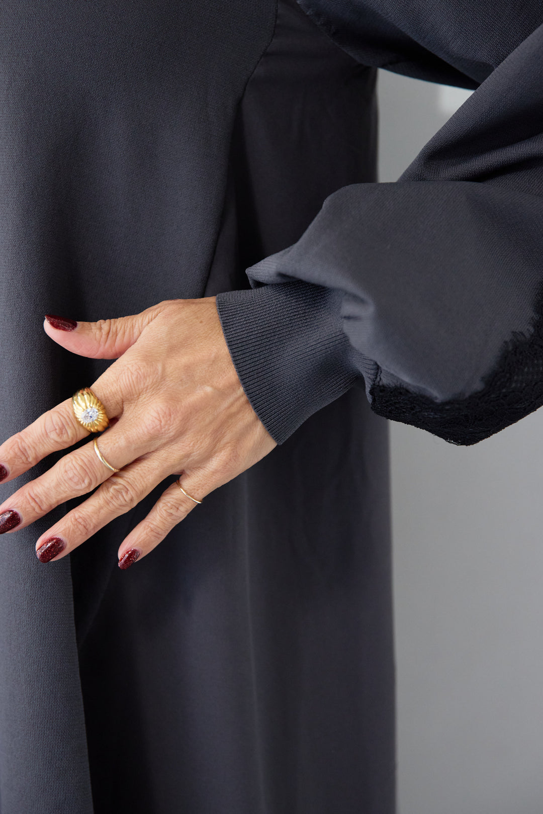 バックレース・ロングワンピース