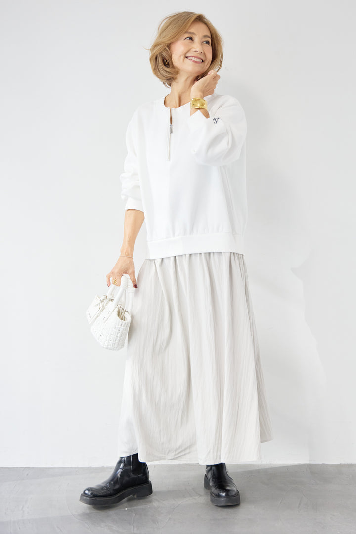 ハーフジップドッキングワンピース