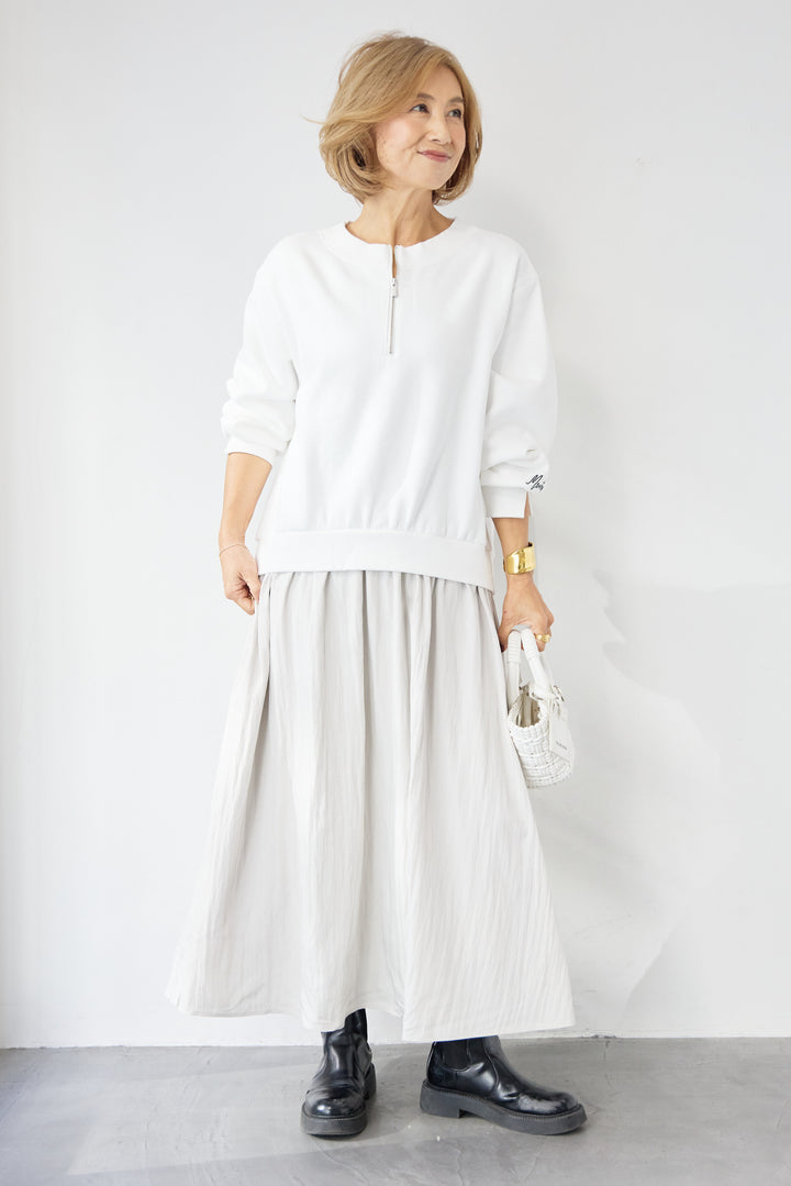 ハーフジップドッキングワンピース