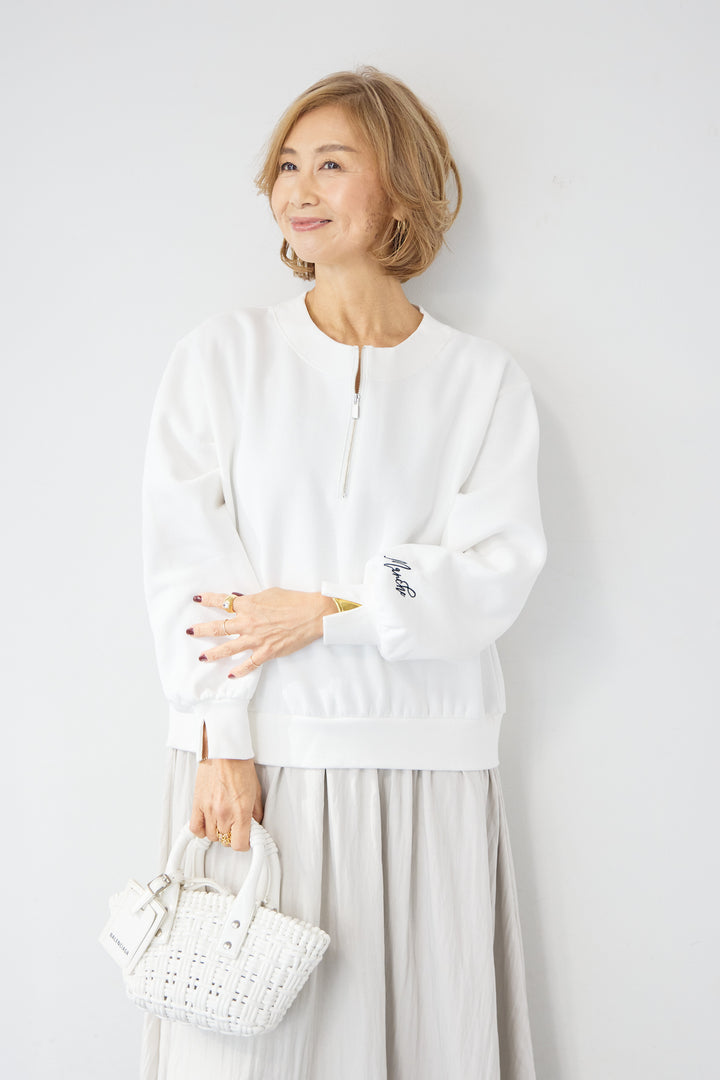 ハーフジップドッキングワンピース