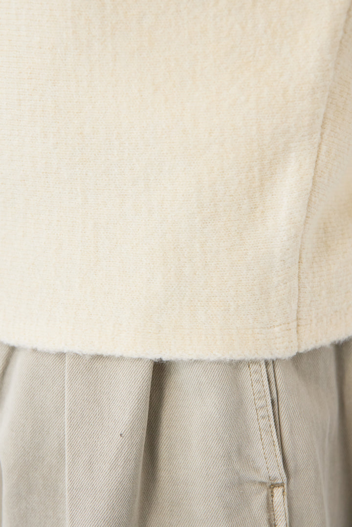 ふんわりシャギー ボートネックニットプルオーバー