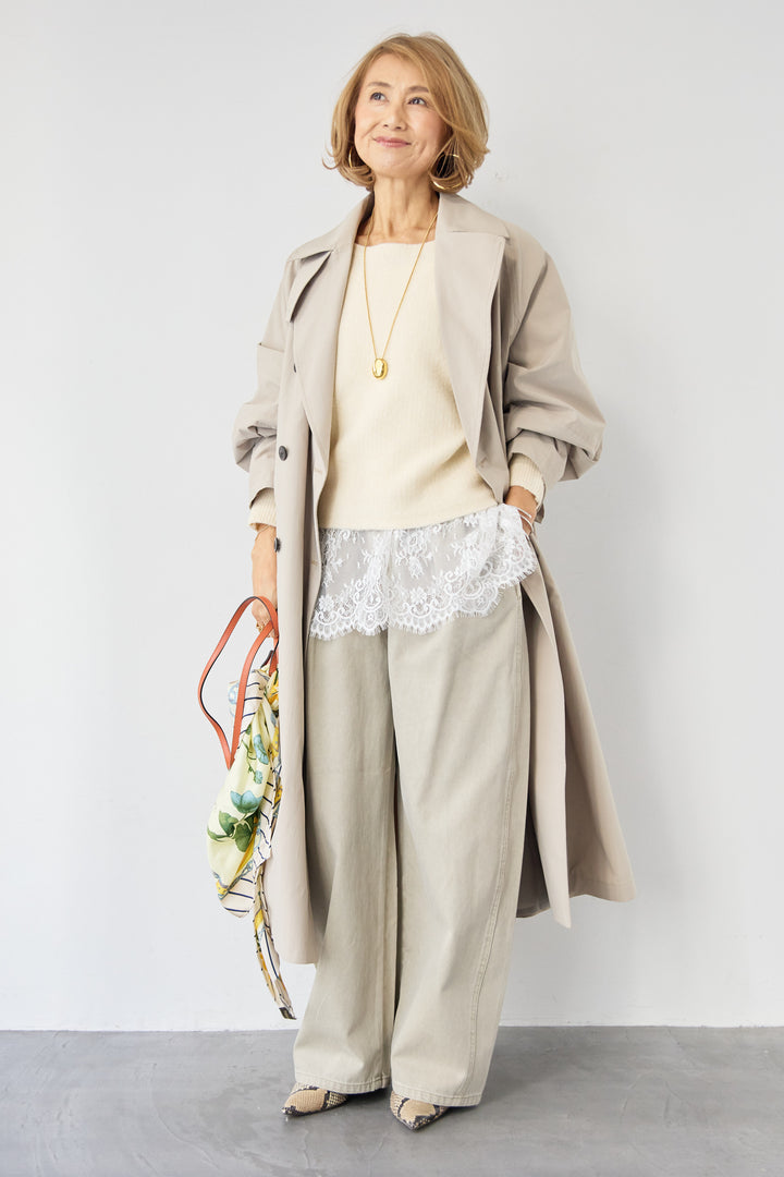 バックデザイン・ビッグシルエットスプリングコート