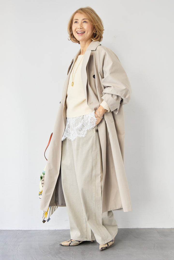 バックデザイン・ビッグシルエットスプリングコート