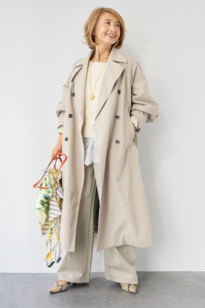 バックデザイン・ビッグシルエットスプリングコート