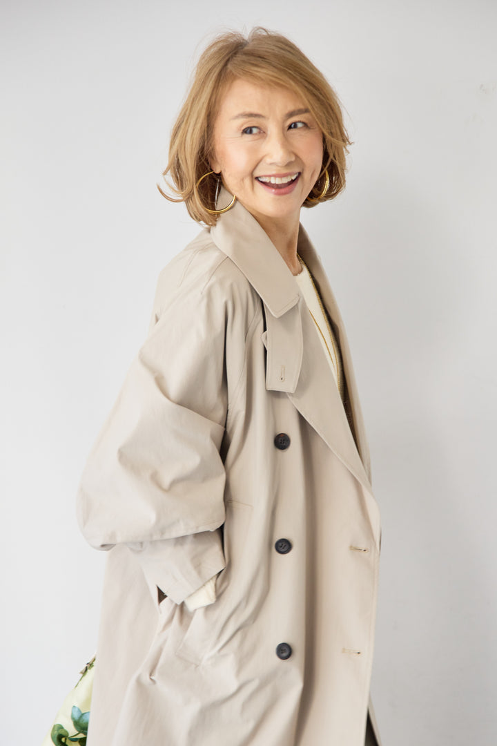 バックデザイン・ビッグシルエットスプリングコート