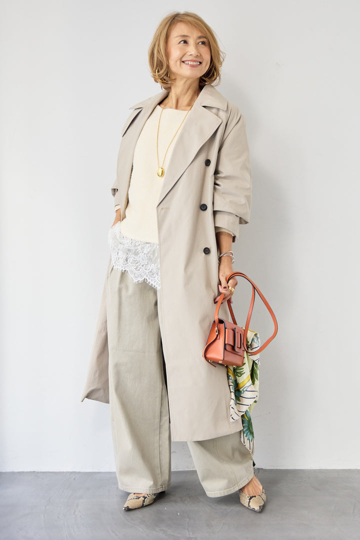 バックデザイン・ビッグシルエットスプリングコート