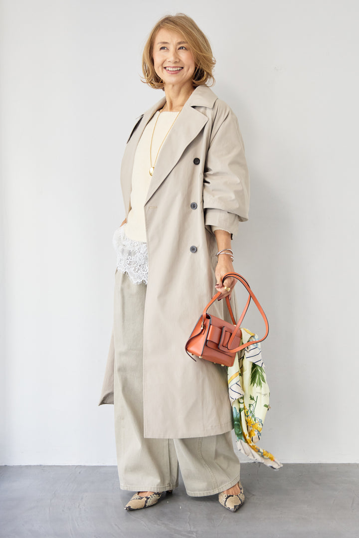 バックデザイン・ビッグシルエットスプリングコート