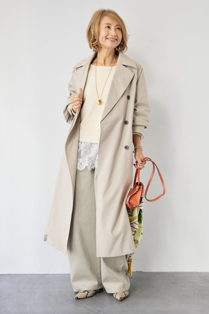 バックデザイン・ビッグシルエットスプリングコート