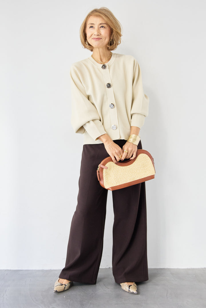 モダンメタルボタン・カーディガン