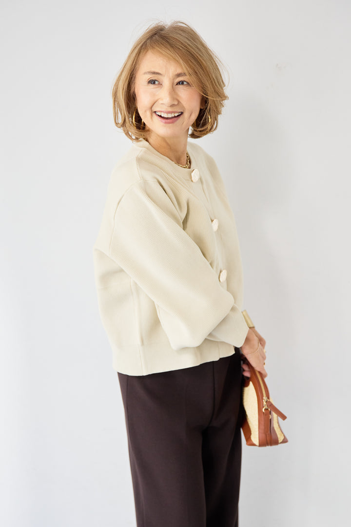 モダンメタルボタン・カーディガン