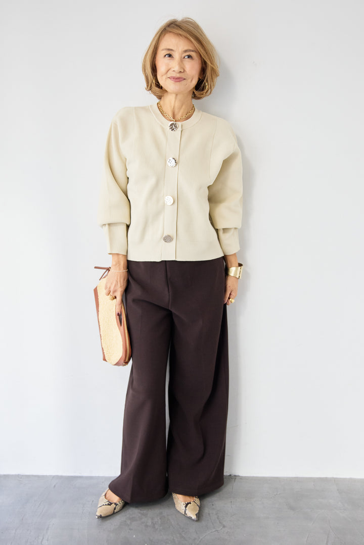 モダンメタルボタン・カーディガン