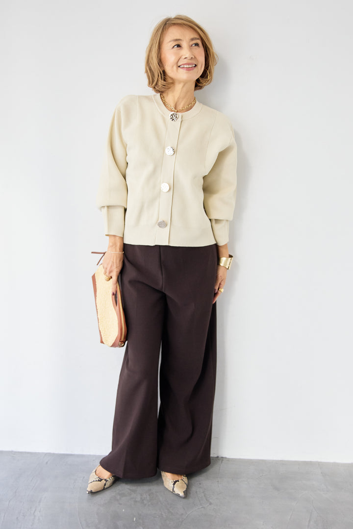 モダンメタルボタン・カーディガン