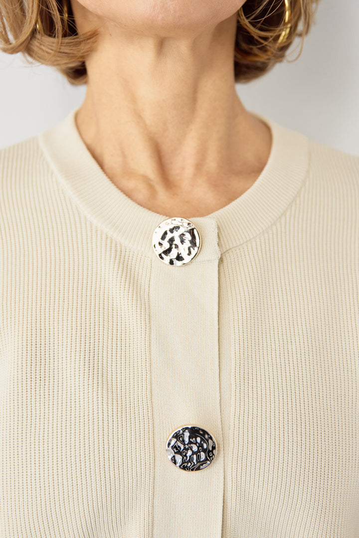 モダンメタルボタン・カーディガン