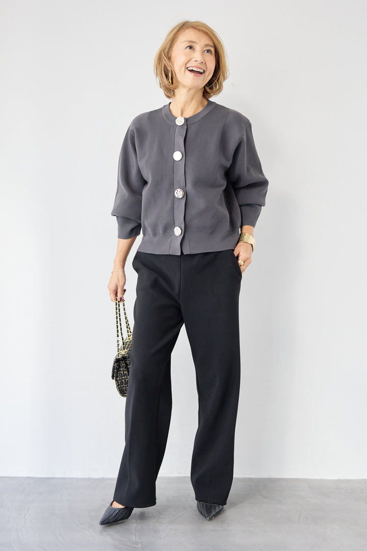 モダンメタルボタン・カーディガン