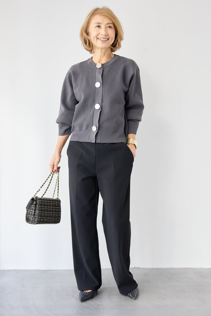 モダンメタルボタン・カーディガン