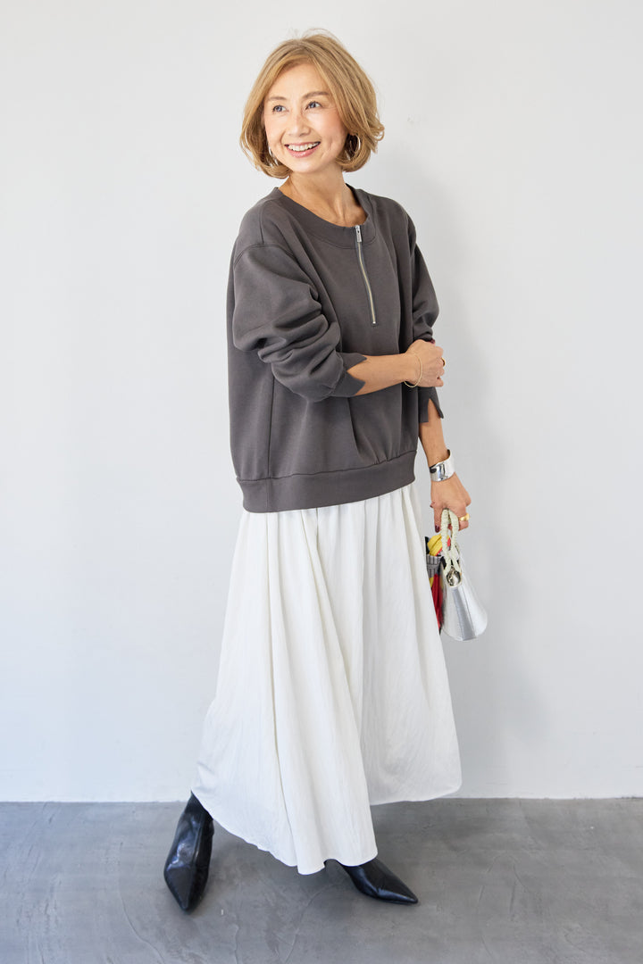 ハーフジップドッキングワンピース