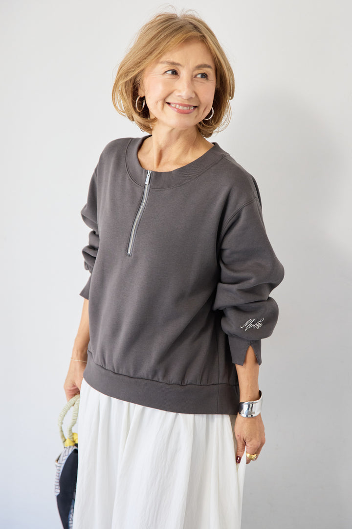 ハーフジップドッキングワンピース