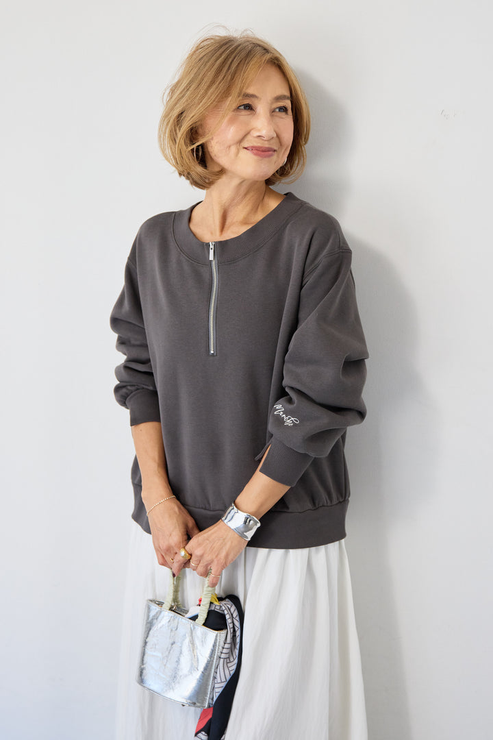 ハーフジップドッキングワンピース