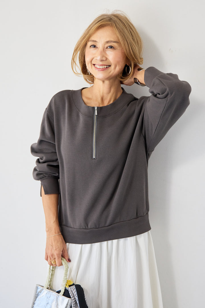 ハーフジップドッキングワンピース