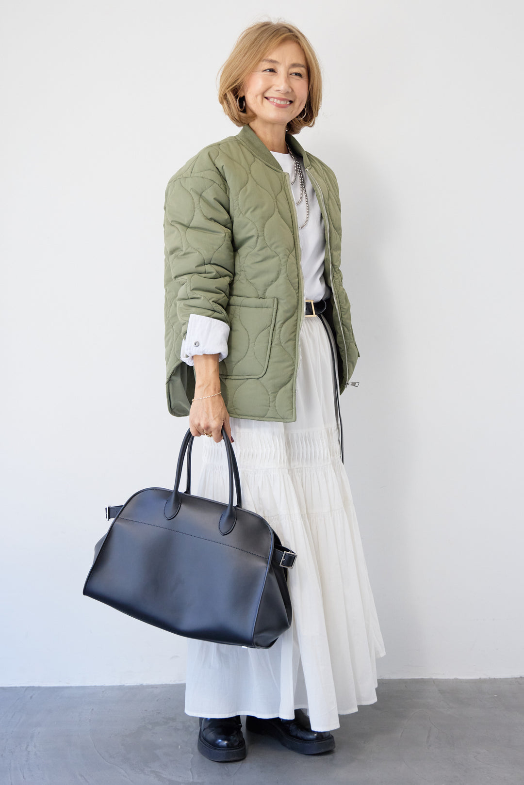 キルティング中綿ジャケット