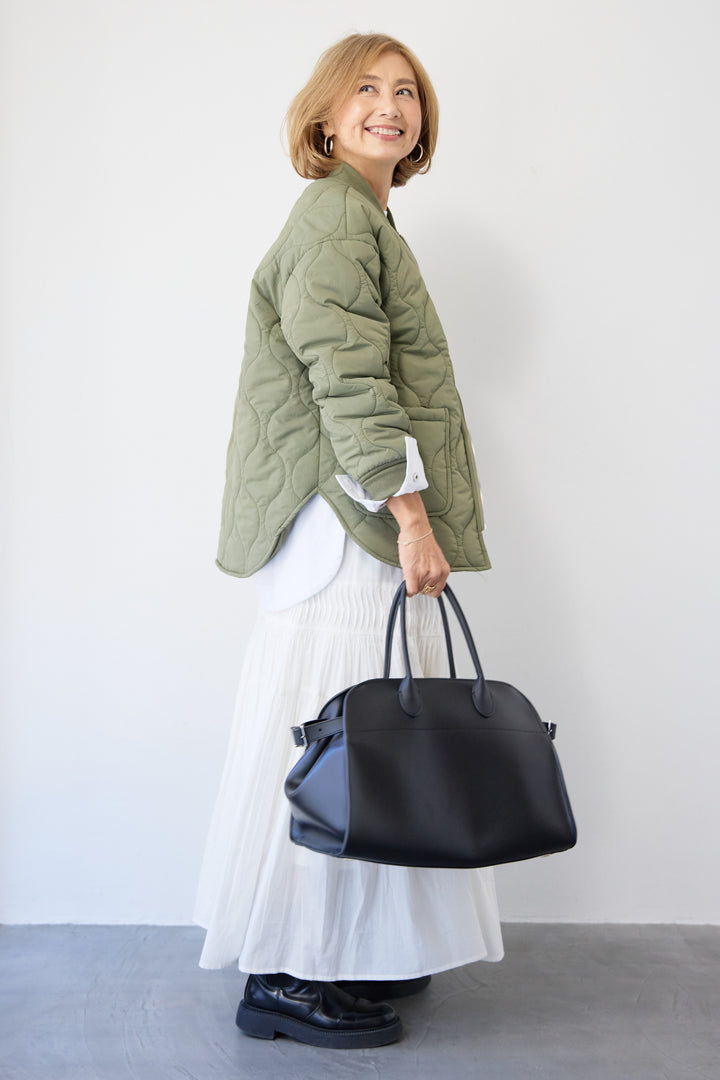 クラフトピンタック・マキシティアードスカート