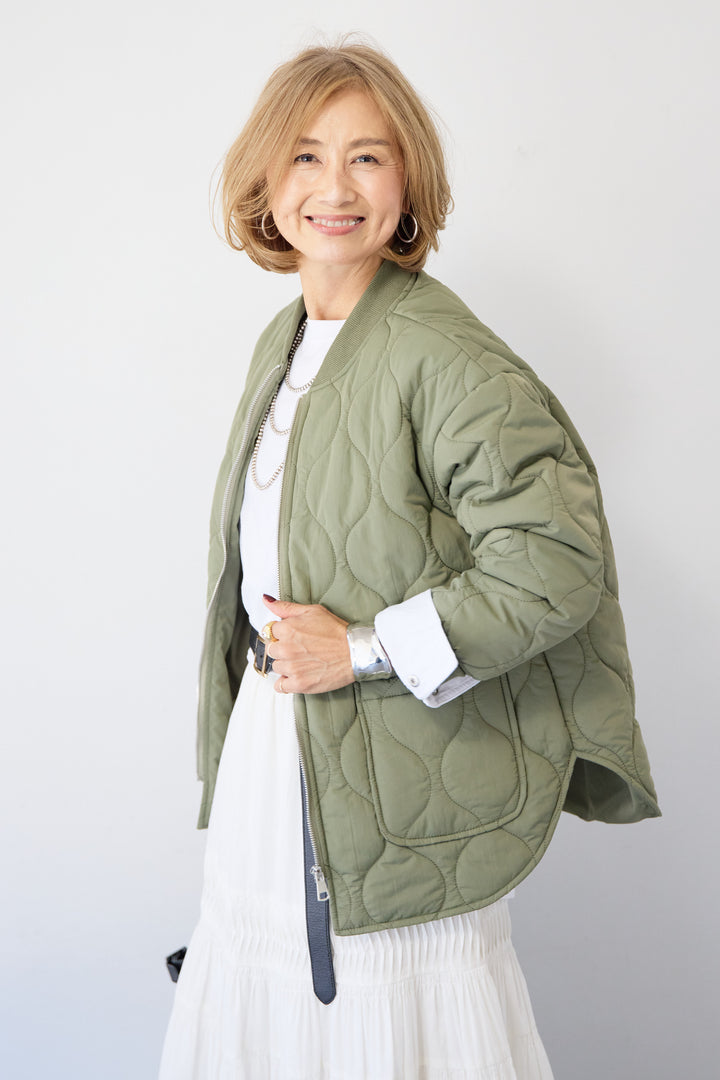 クラフトピンタック・マキシティアードスカート