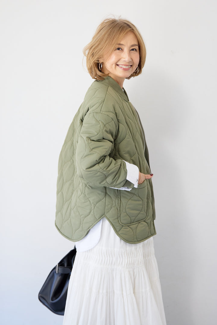 クラフトピンタック・マキシティアードスカート