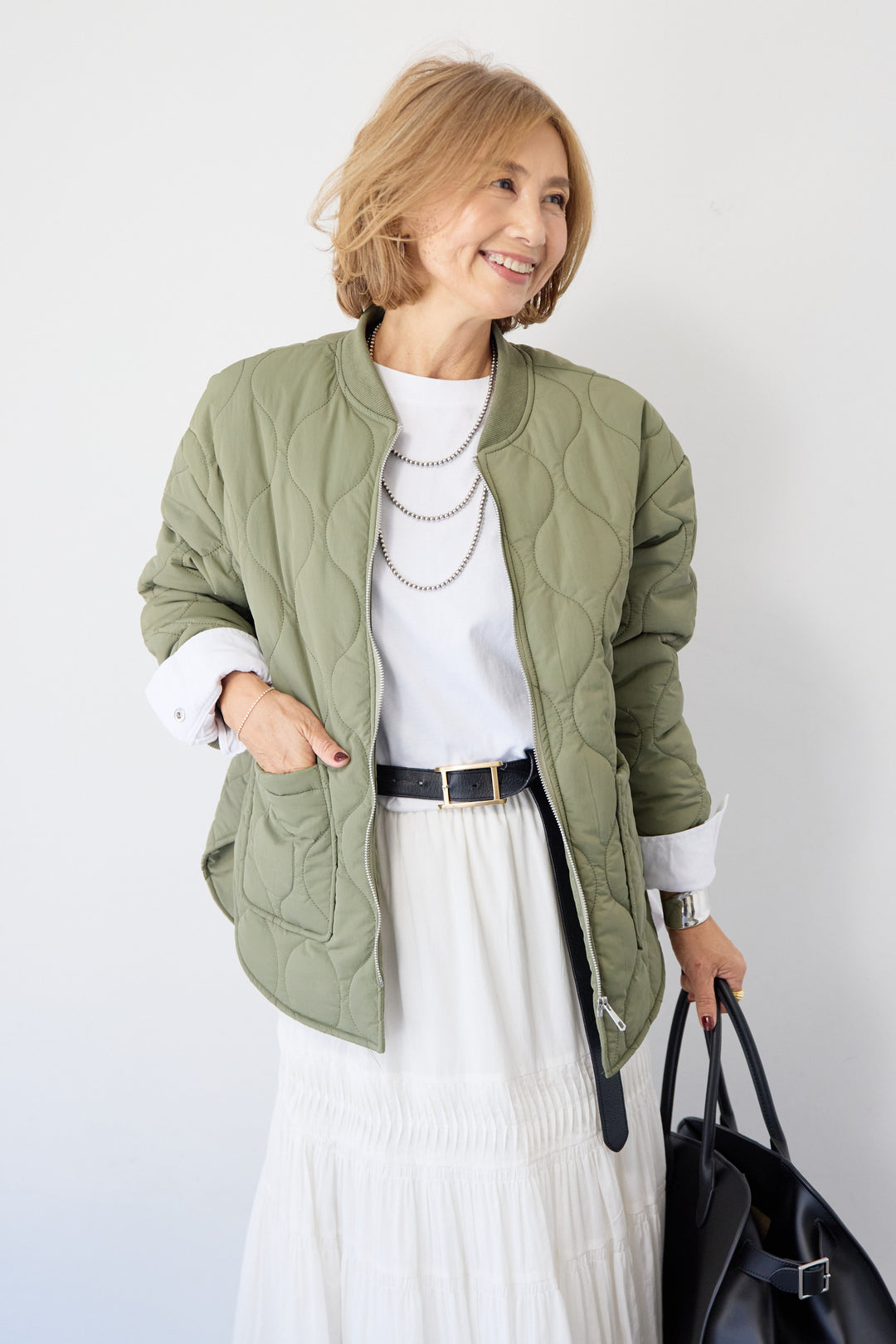 キルティング中綿ジャケット