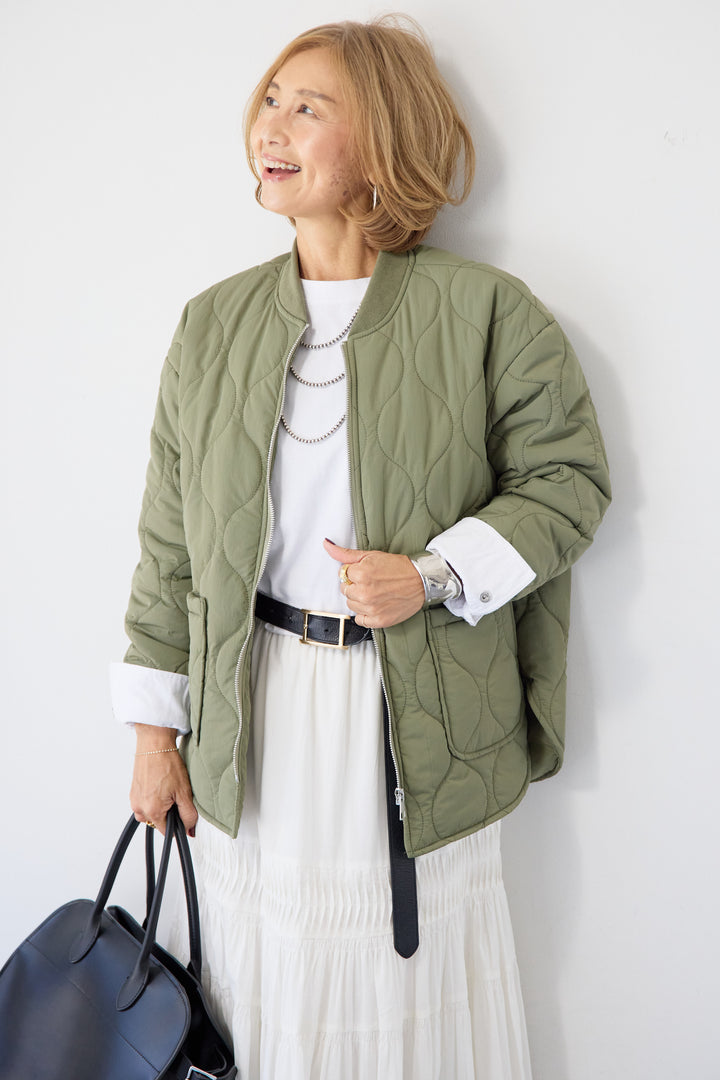 キルティング中綿ジャケット