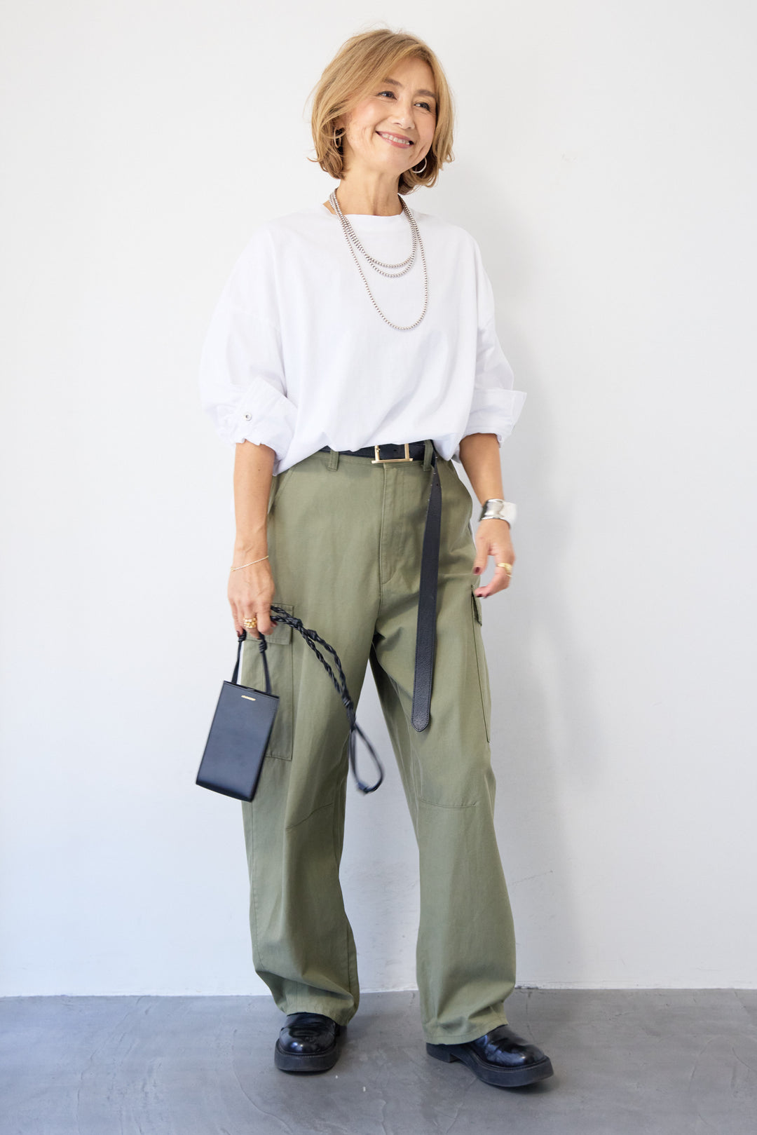 カフススリーブ・オーバーサイズ プルオーバーカットソー