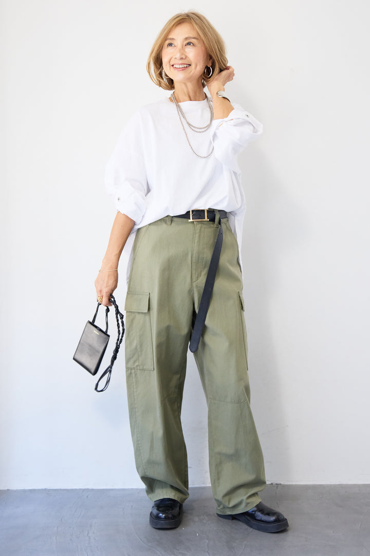 カフススリーブ・オーバーサイズ プルオーバーカットソー