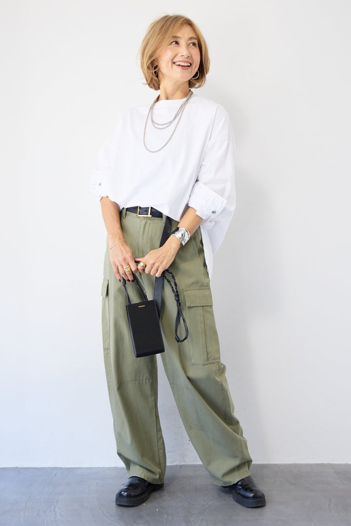 カフススリーブ・オーバーサイズ プルオーバーカットソー