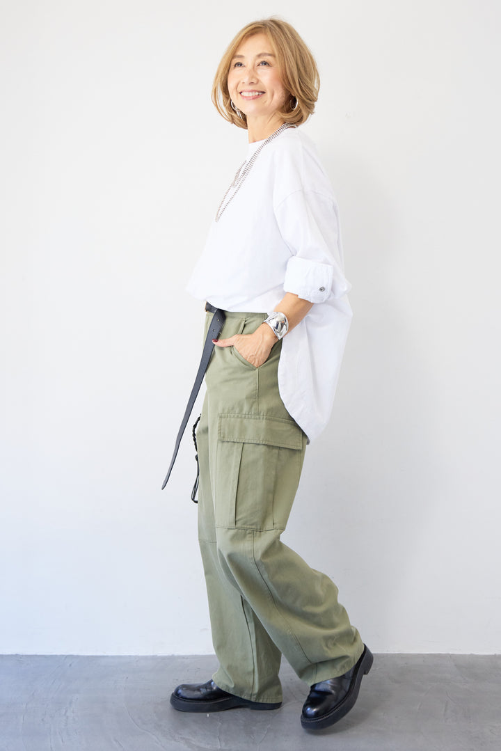 カフススリーブ・オーバーサイズ プルオーバーカットソー