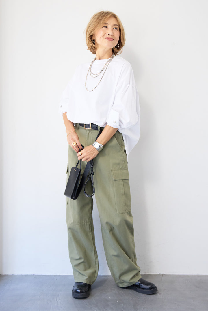 カフススリーブ・オーバーサイズ プルオーバーカットソー