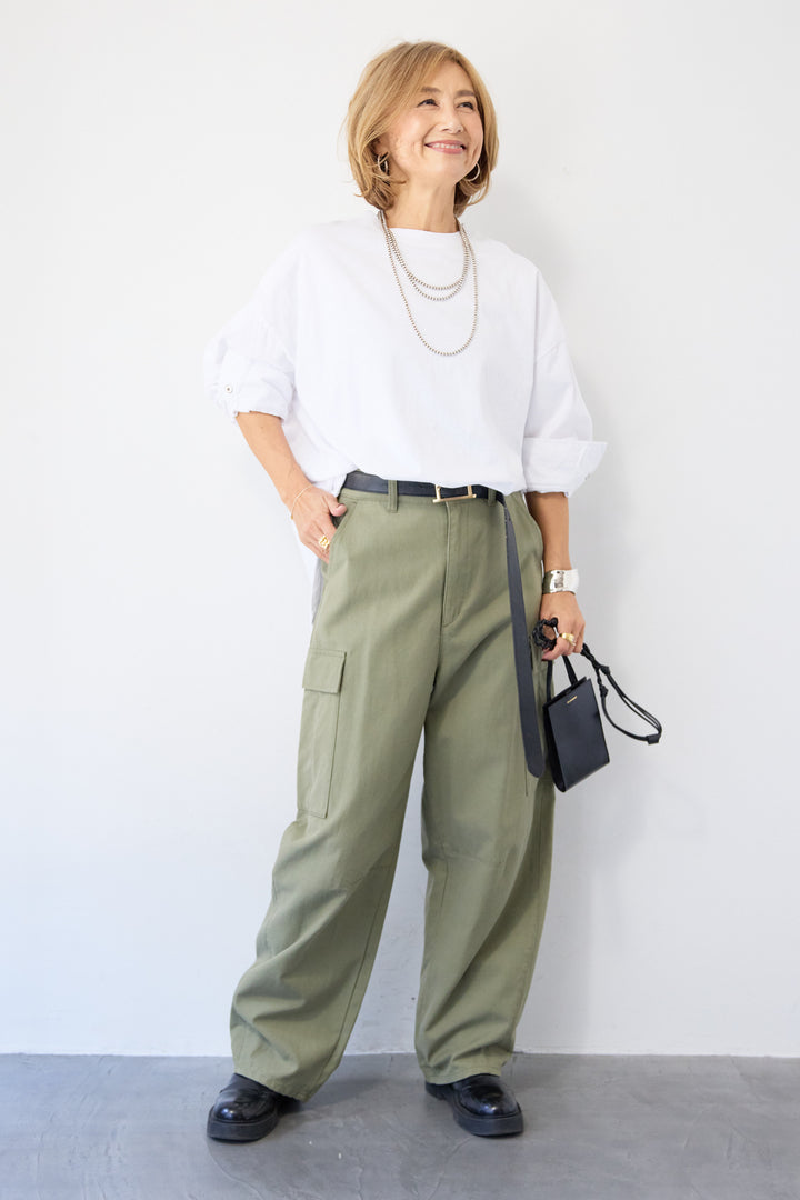 カフススリーブ・オーバーサイズ プルオーバーカットソー