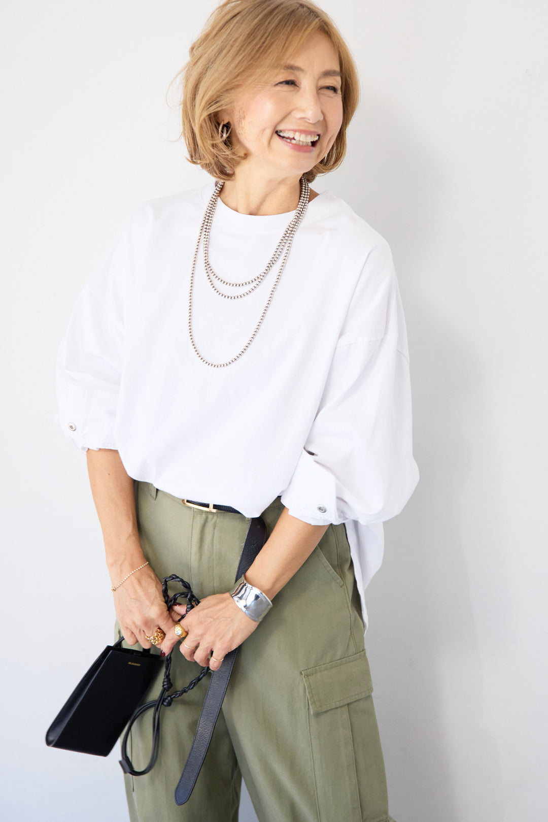 カフススリーブ・オーバーサイズ プルオーバーカットソー