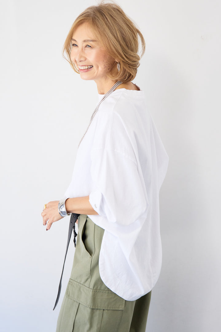 カフススリーブ・オーバーサイズ プルオーバーカットソー