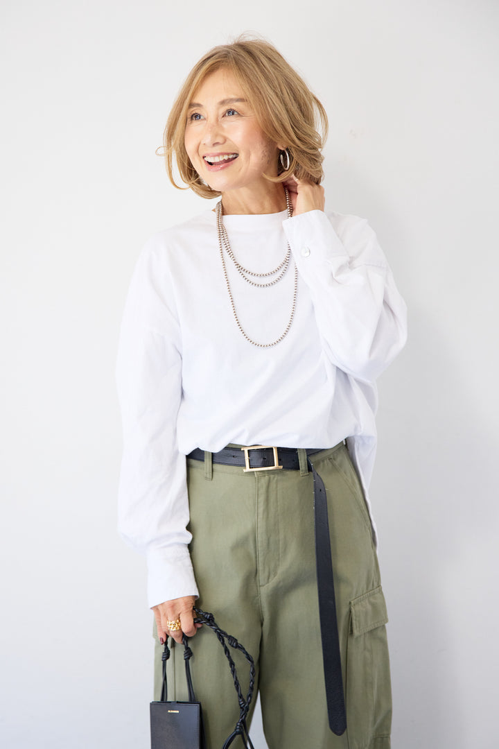 カフススリーブ・オーバーサイズ プルオーバーカットソー