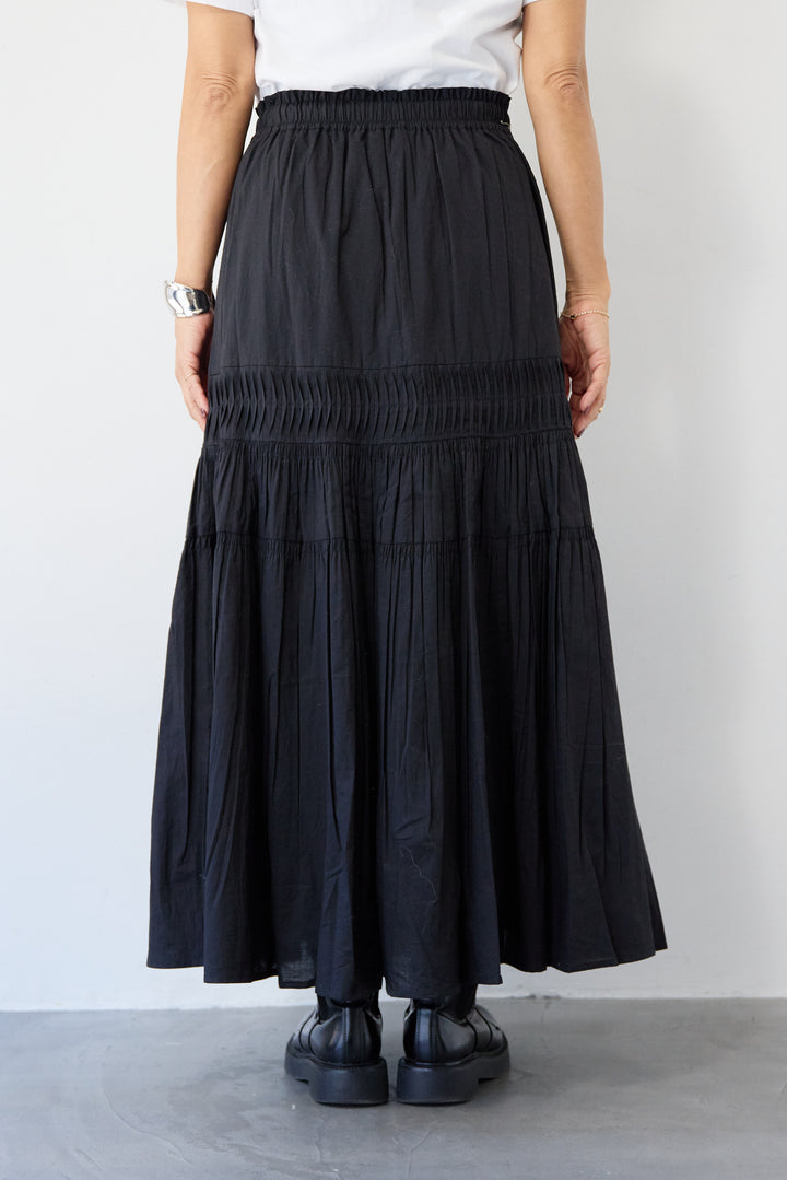 キャンブリックタックギャザースカート